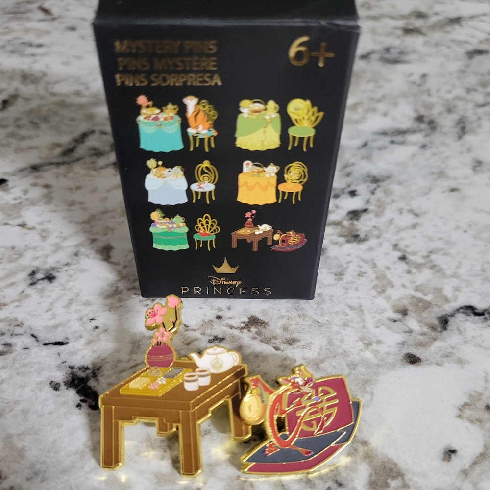 Disney Princess Gold and Red Enamel Pin